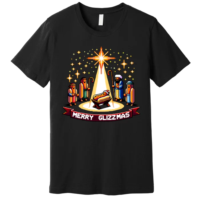 Merry Glizzmas Hot Ugly Christmas Premium T-Shirt