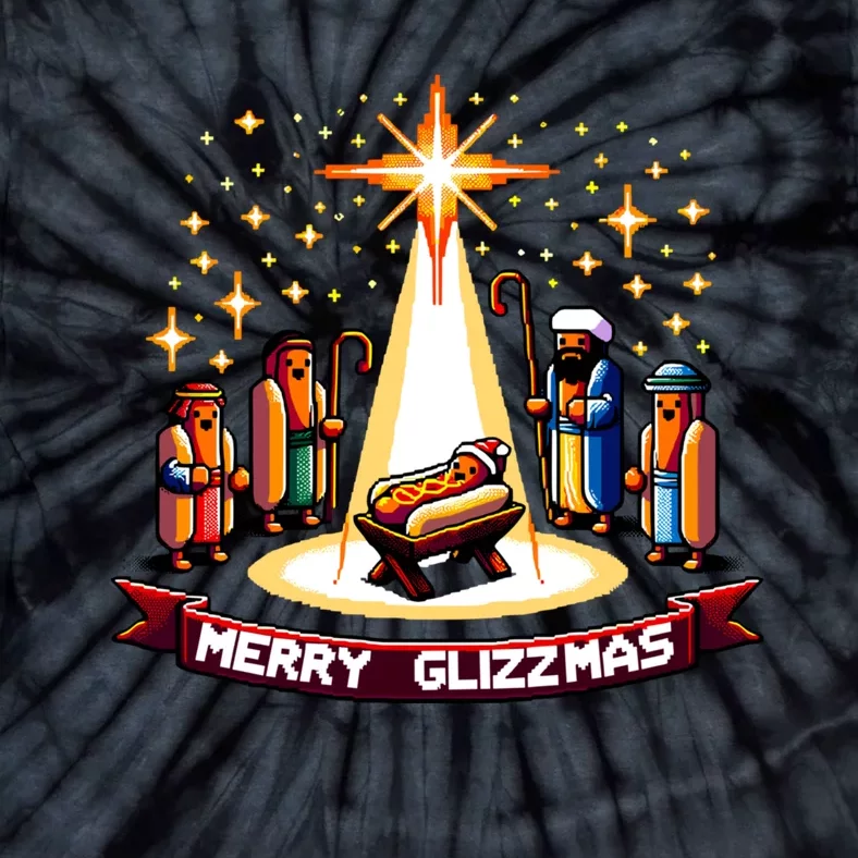 Merry Glizzmas Hot Ugly Christmas Tie-Dye T-Shirt