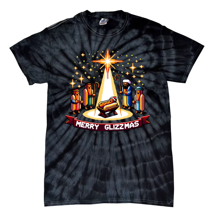 Merry Glizzmas Hot Ugly Christmas Tie-Dye T-Shirt