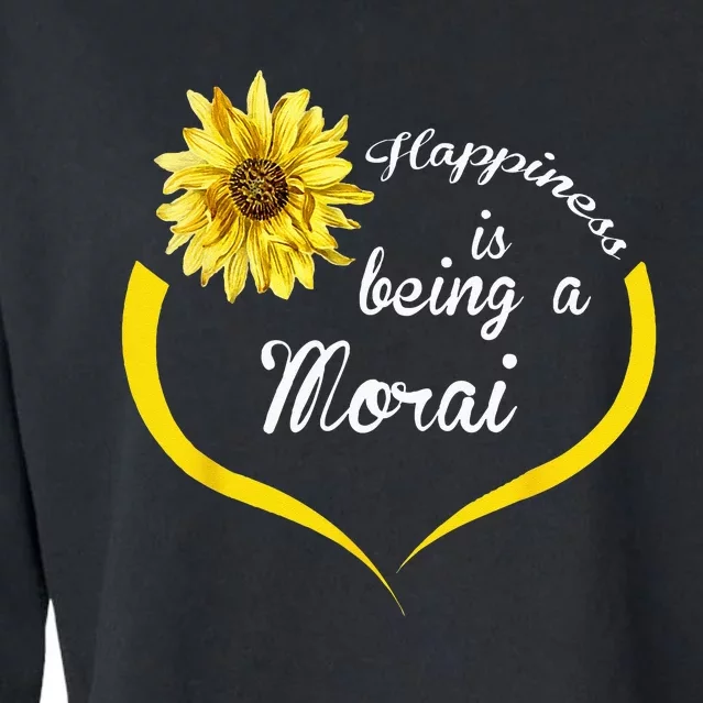 Morai Gift Happiness Is Being A Morai Cropped Pullover Crew