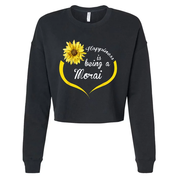 Morai Gift Happiness Is Being A Morai Cropped Pullover Crew