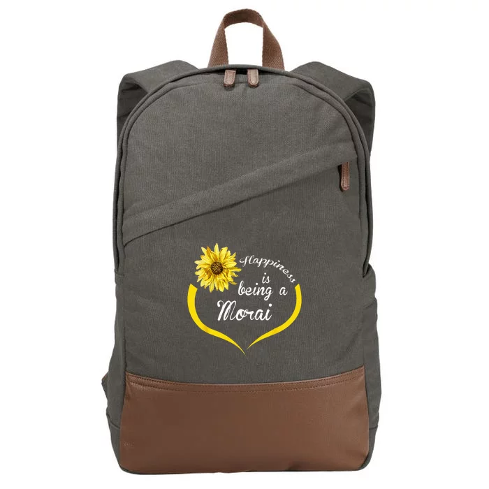 Morai Gift Happiness Is Being A Morai Cotton Canvas Backpack