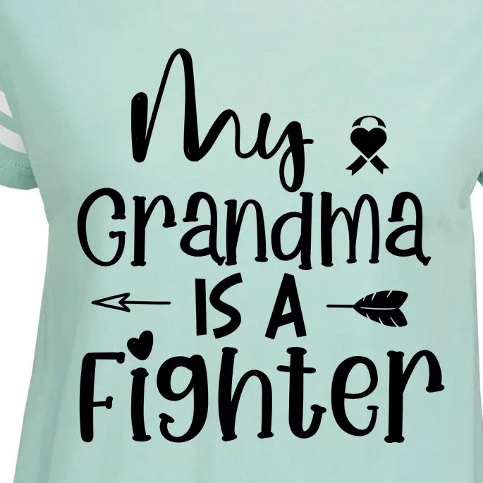 My Grandma Is A Fighter Breast Cancer Awareness Enza Ladies Jersey Football T-Shirt