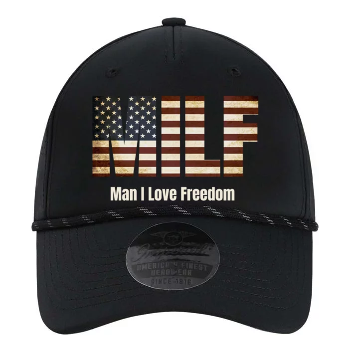 Milf Gift I Love Freedom Gift Usa Gift Performance The Dyno Cap