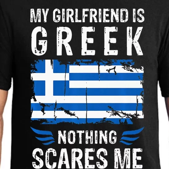 My Girlfriend Is Greek Nothing Scares Me Greece Flag Pajama Set