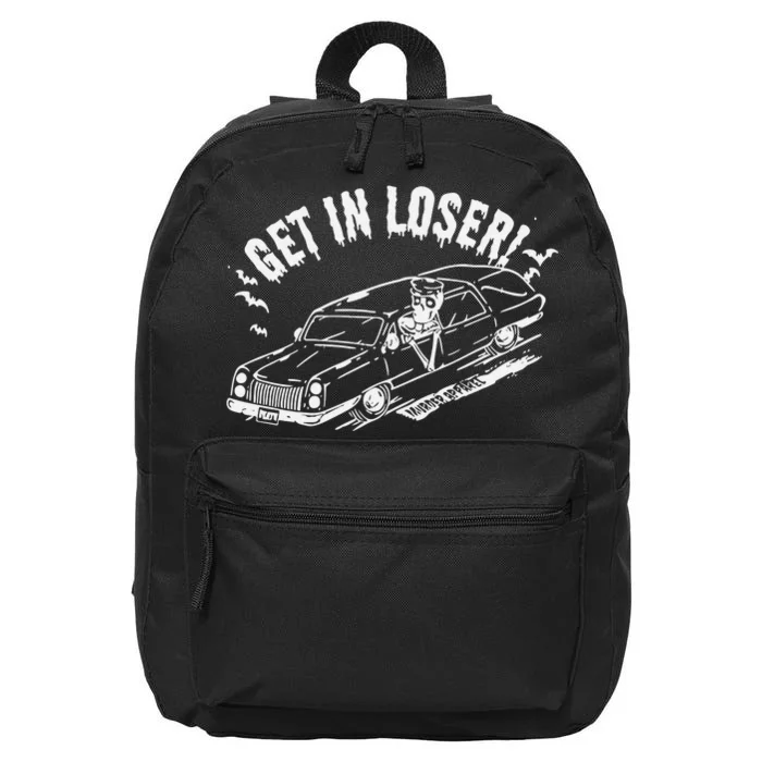 Murderapparel Get In Loser Death 16 in Basic Backpack