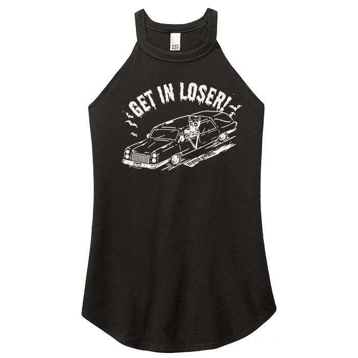 Murderapparel Get In Loser Death Women’s Perfect Tri Rocker Tank