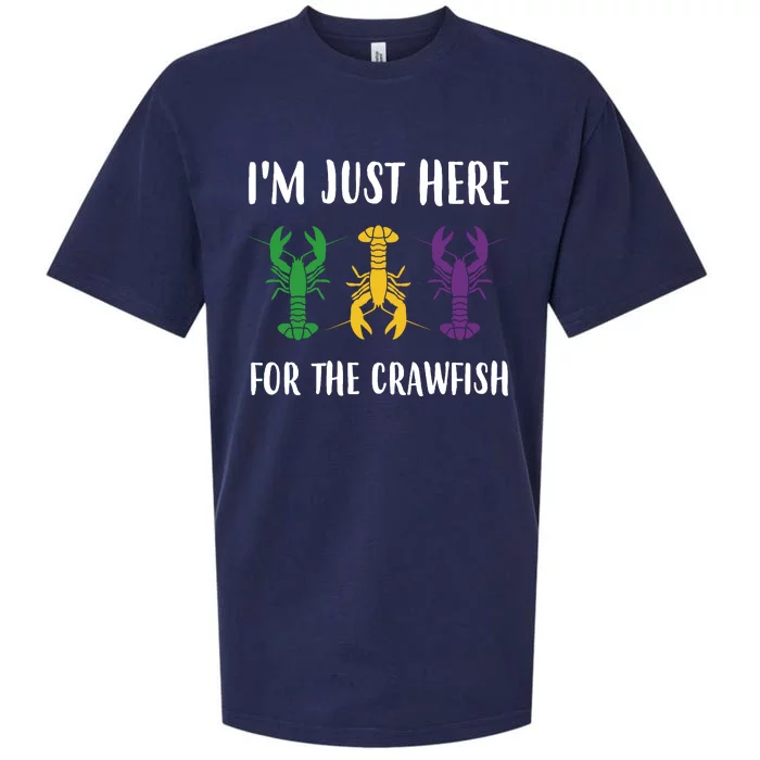 Mardi Gras Im Just Here For The Crawfish Sueded Cloud Jersey T-Shirt