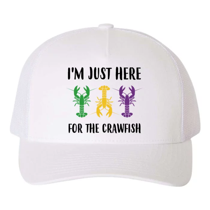 Mardi Gras Im Just Here For The Crawfish Yupoong Adult 5-Panel Trucker Hat