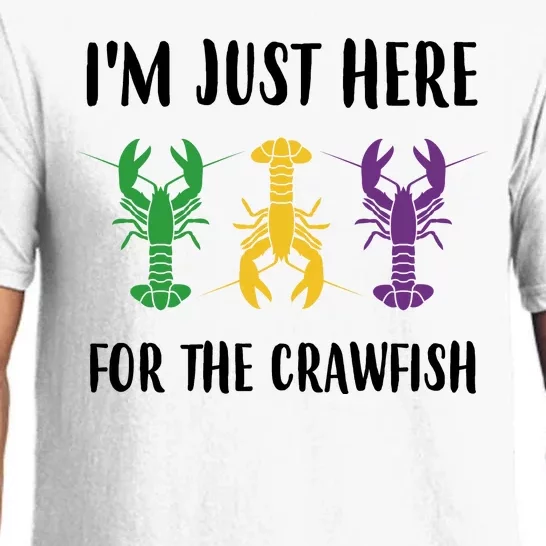 Mardi Gras Im Just Here For The Crawfish Pajama Set