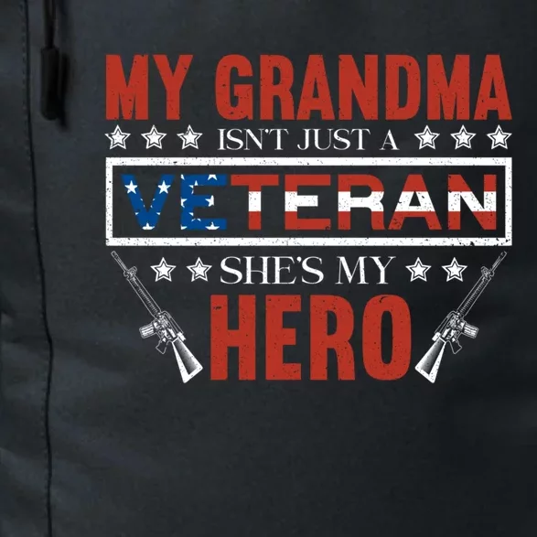 My Grandma Is My Hero Usa Flag Proud American Veteran Mom Cute Gift Daily Commute Backpack