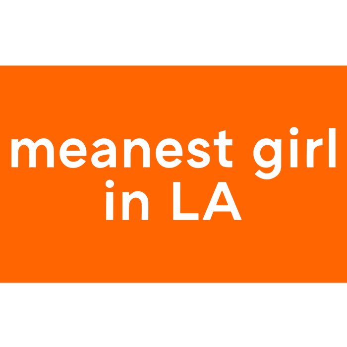 Meanest Girl In La Bumper Sticker