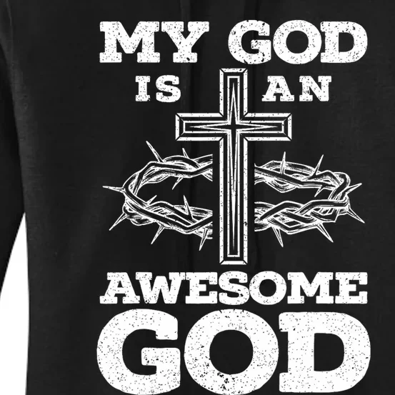 My God Is An Awesome God Christian Religious Women's Pullover Hoodie