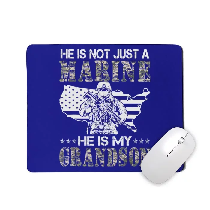 My Grandson Is A Marine Proud Gift Grandma Proud Grandpa Gift Mousepad