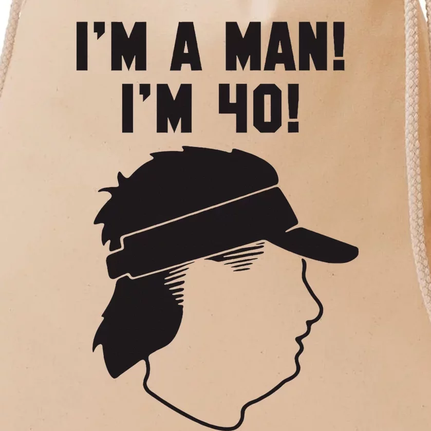 Mike Gundy IM A Man! IM 40! Drawstring Bag