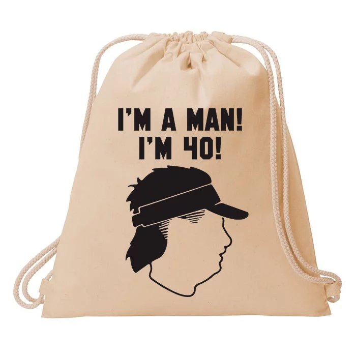 Mike Gundy IM A Man! IM 40! Drawstring Bag