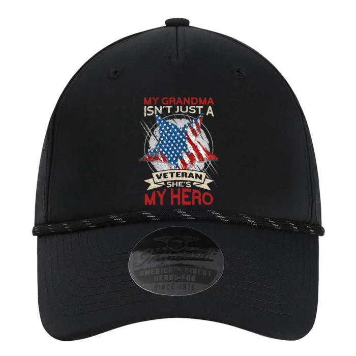 My Grandma Is My Hero Usa Flag Proud American Veteran Mom Great Gift Performance The Dyno Cap