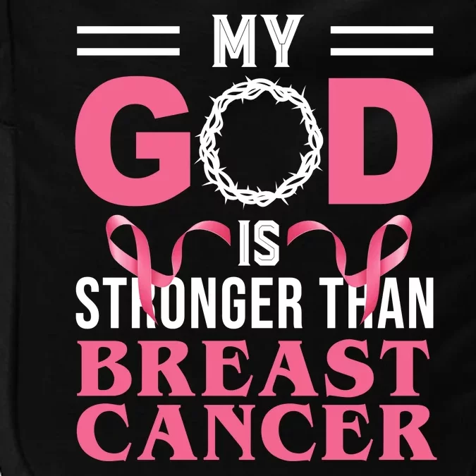 My God Is Stronger Than Breast Cancer Impact Tech Backpack