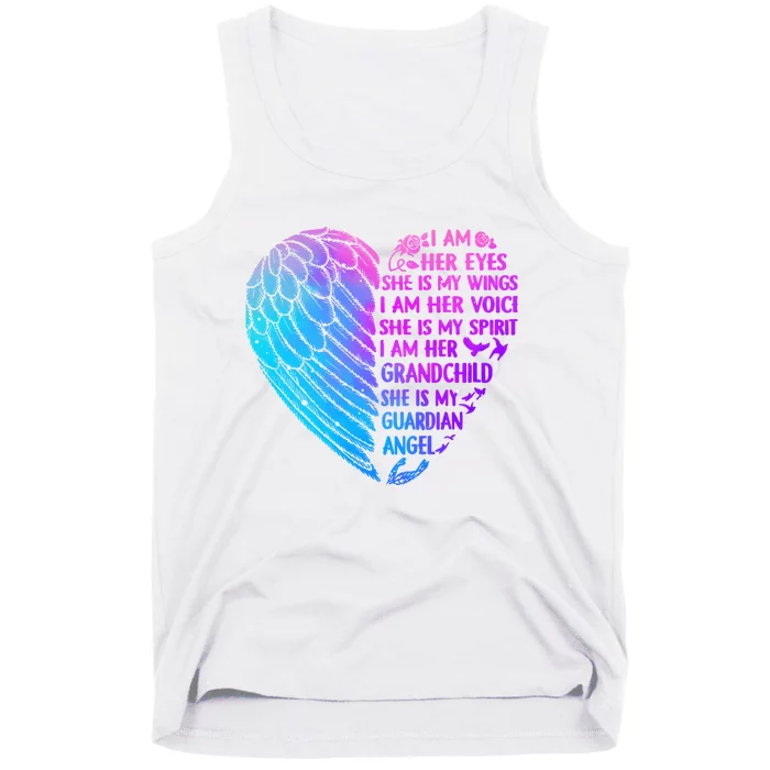 My Grandma Is My Guardian Angel Shirts I Am Her Grandchild Tank Top