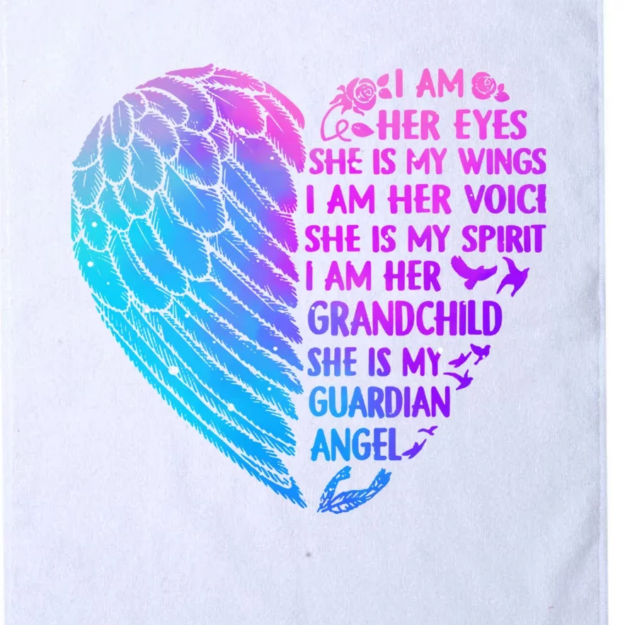 My Grandma Is My Guardian Angel Shirts I Am Her Grandchild Platinum Collection Golf Towel