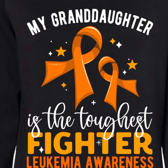 My Granddaughter Is The Toughest Leukemia Awareness Gift Womens California Wash Sweatshirt