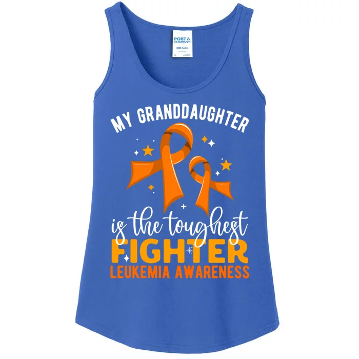 My Granddaughter Is The Toughest Leukemia Awareness Gift Ladies Essential Tank