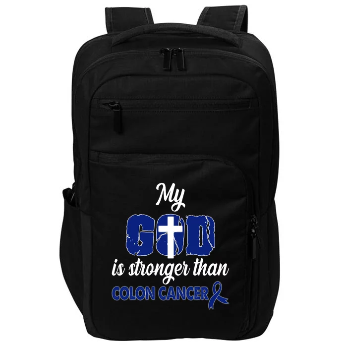 My God Is Stronger Than Colon Cancer Impact Tech Backpack