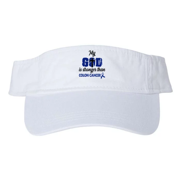 My God Is Stronger Than Colon Cancer Valucap Bio-Washed Visor