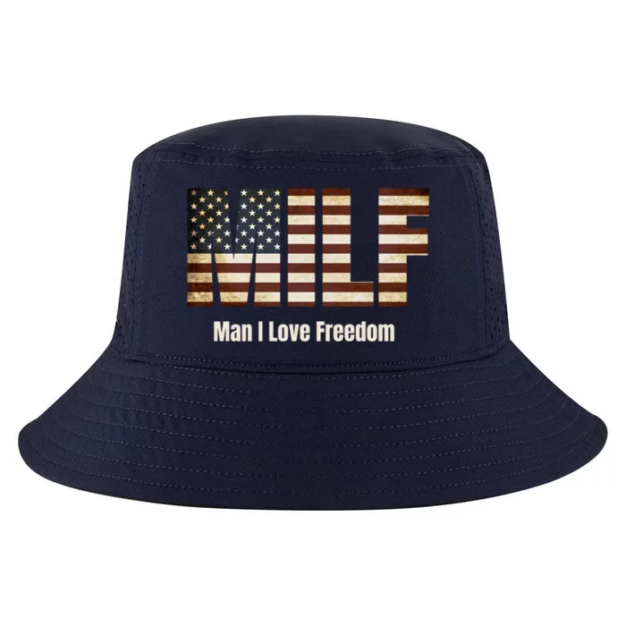 Milf Gift I Love Freedom Gift Usa Gift Cool Comfort Performance Bucket Hat