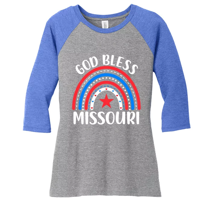 Missouri Gift I Love Missouri Usa Gift Women's Tri-Blend 3/4-Sleeve Raglan Shirt