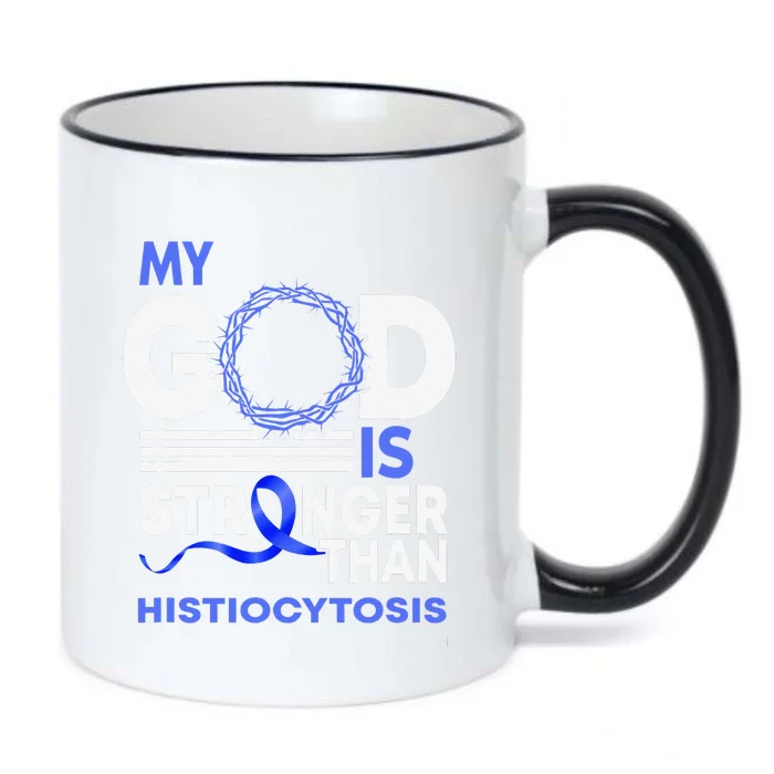 My God Is Stronger Than Histiocytosis Awareness Ribbon Black Color Changing Mug