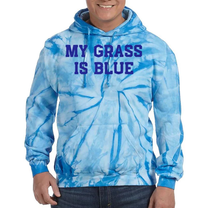 My Grass Is Blue Tie Dye Hoodie