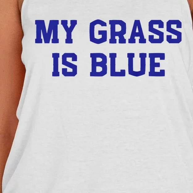 My Grass Is Blue Women's Knotted Racerback Tank