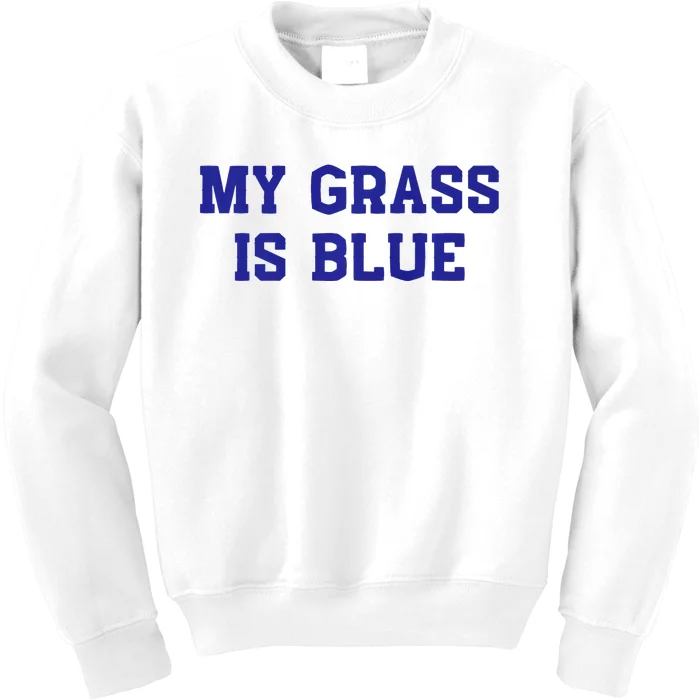 My Grass Is Blue Kids Sweatshirt