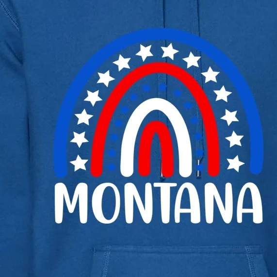 Montana Gift I Love Montana Usa Funny Gift Premium Hoodie