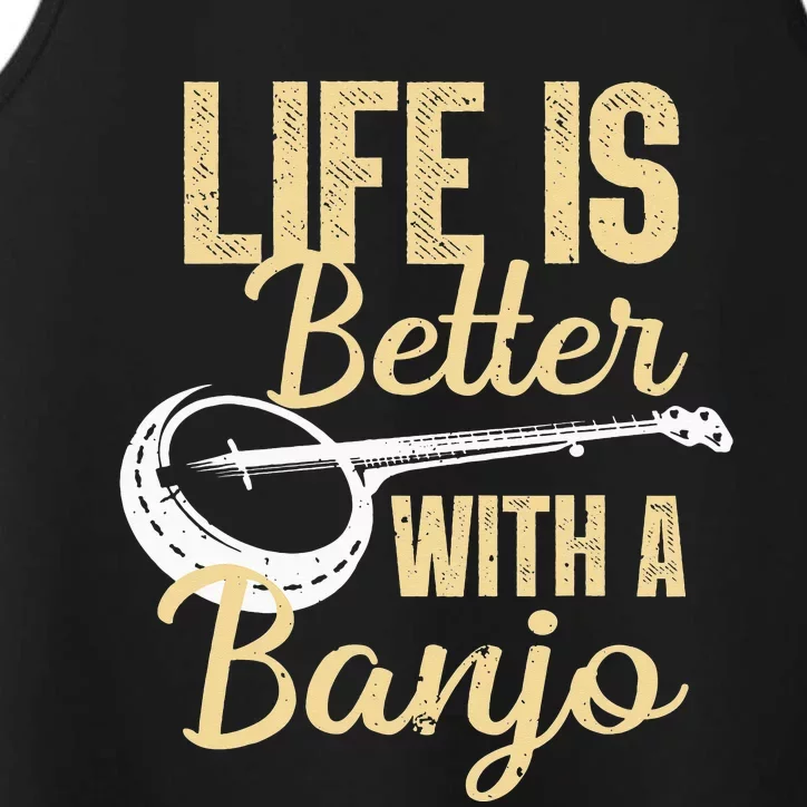 My Grass is Blue Retro Rocky Mountain Banjo Bluegrass Performance Tank