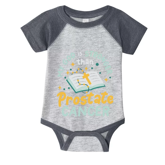 My God Is Stronger Than Prostate Cancer Infant Baby Jersey Bodysuit