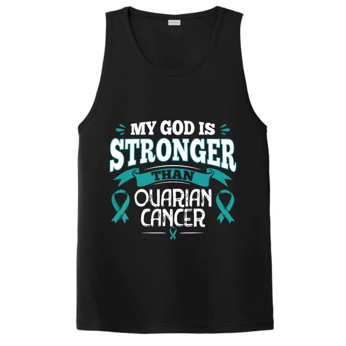 My God Is Stronger Than Ouarian Cancer Performance Tank