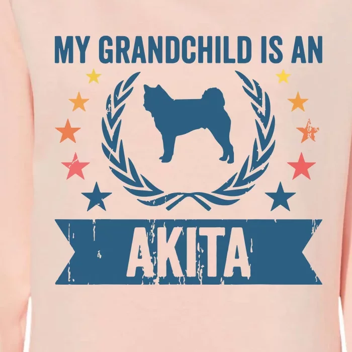 My Grandchild Is A Dog Grandpa Grandma Akita Womens California Wash Sweatshirt