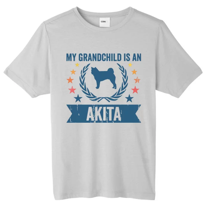 My Grandchild Is A Dog Grandpa Grandma Akita ChromaSoft Performance T-Shirt