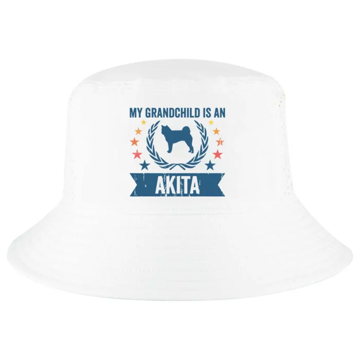 My Grandchild Is A Dog Grandpa Grandma Akita Cool Comfort Performance Bucket Hat