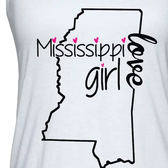 Mississippi Girl I Love Mississippi Home Ladies Essential Flowy Tank