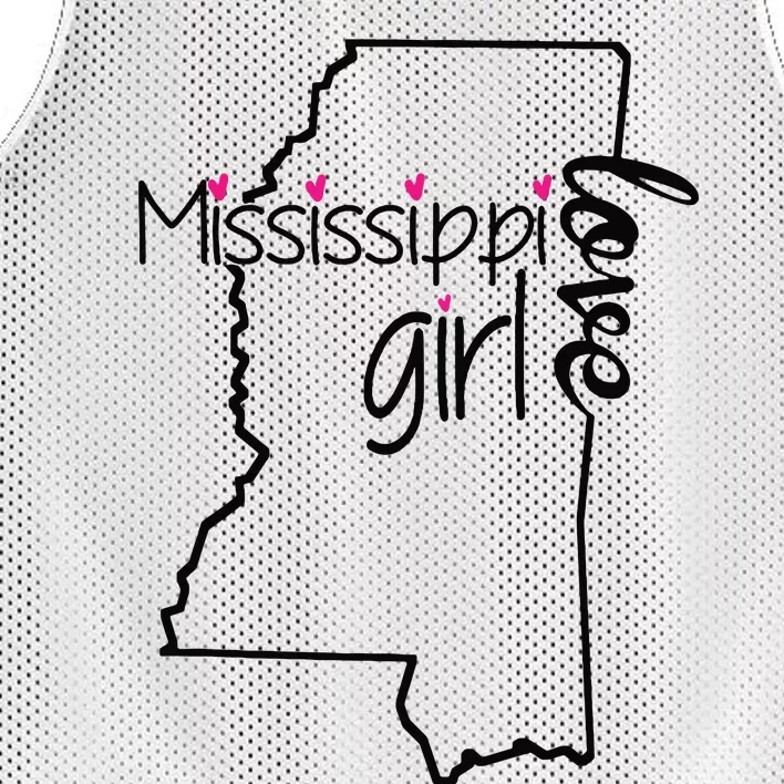 Mississippi Girl I Love Mississippi Home Mesh Reversible Basketball Jersey Tank