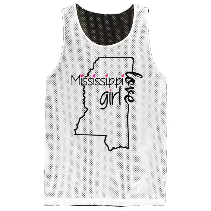 Mississippi Girl I Love Mississippi Home Mesh Reversible Basketball Jersey Tank