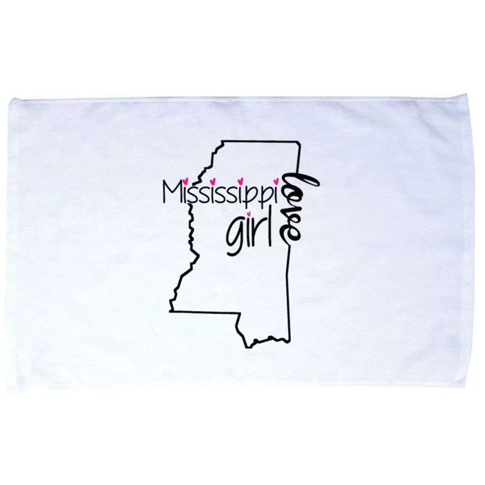 Mississippi Girl I Love Mississippi Home Microfiber Hand Towel