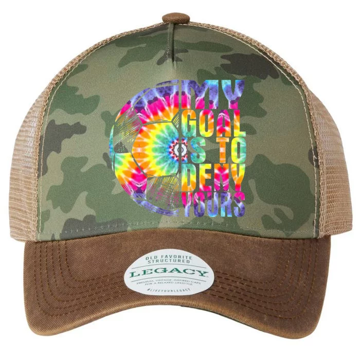 My Goal Is To Deny Yours Tie Dye Soccer Goalie Legacy Tie Dye Trucker Hat