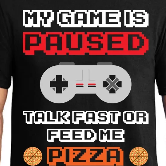 My Game Is Paused Gamer Pizza Lover Ugly Christmas Sweater Gift Pajama Set