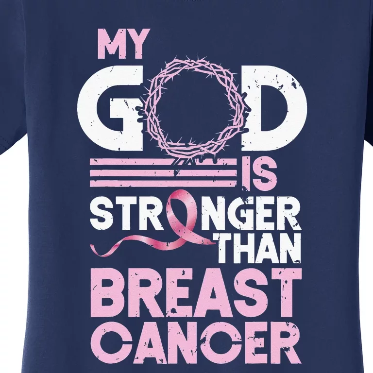 My God Is Stronger Than World Cancer Awareness Women's T-Shirt