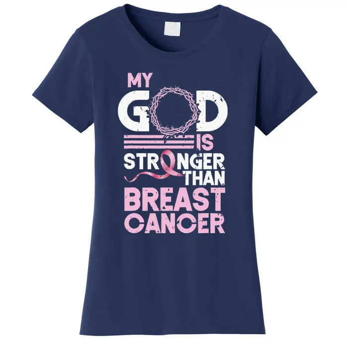 My God Is Stronger Than World Cancer Awareness Women's T-Shirt