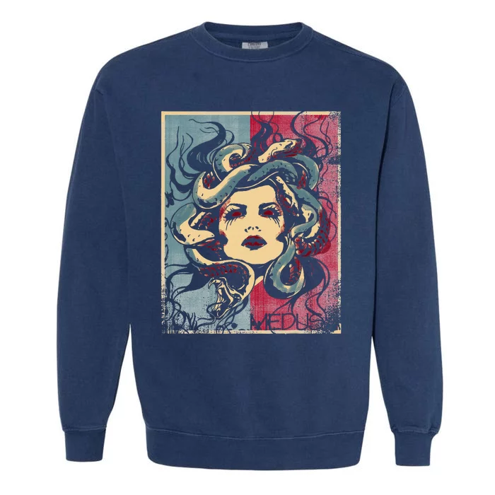 Mythology Gorgon In Greek Mythology Medusa Garment-Dyed Sweatshirt